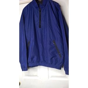 Descente  Blue Plaid Track Full Zip  Jacket.